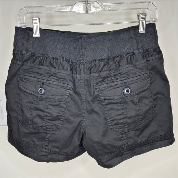 Maurices Black Cotton Wide Waistband with Drawstring Shorts Size M - Picture 3 of 4